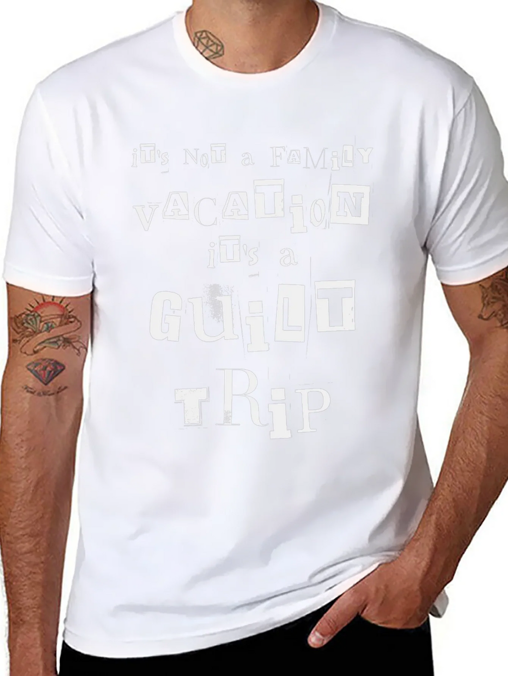 Funny Guilt Trip Vacation Graphic Tee product image 7