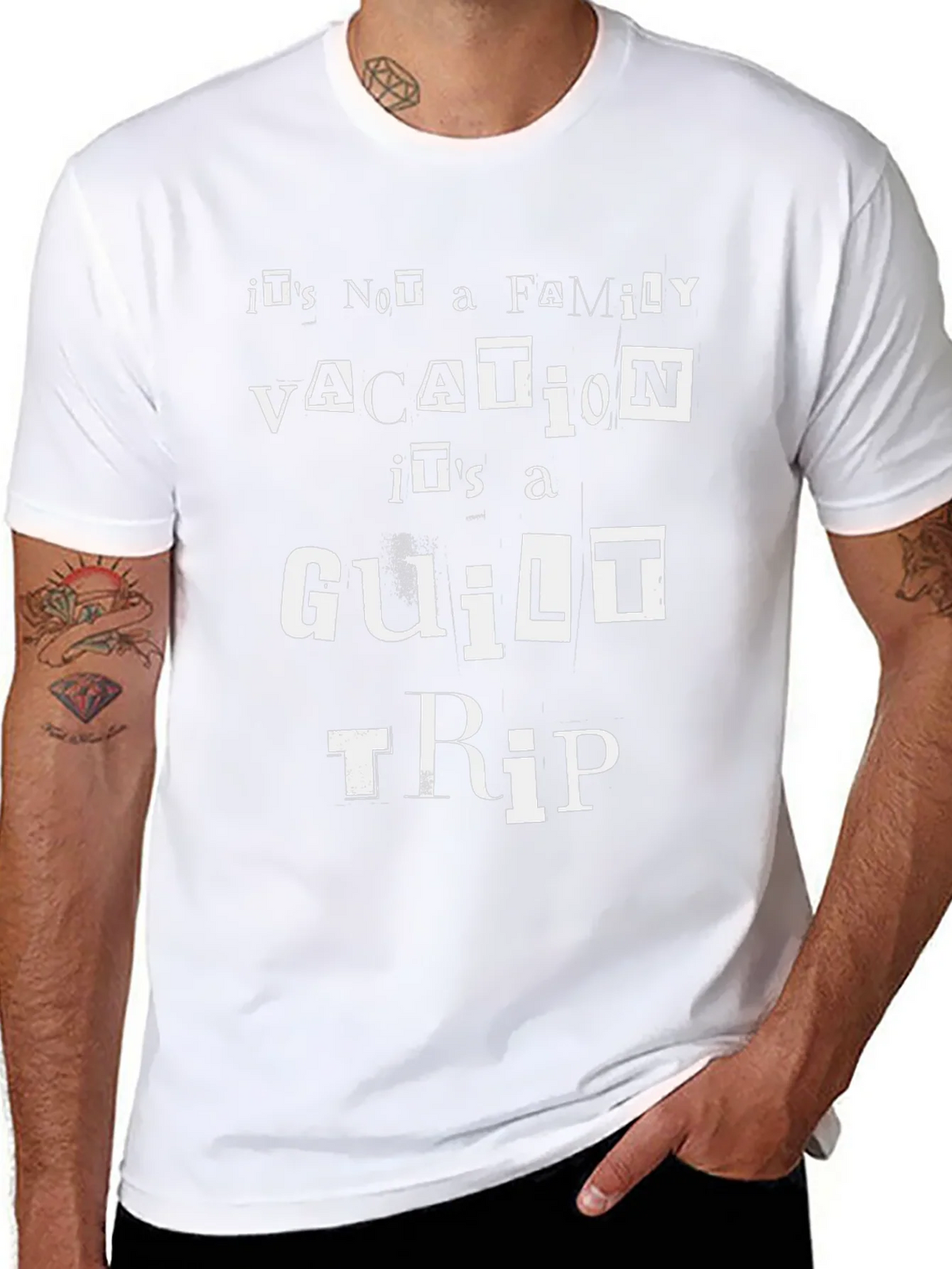 Funny Guilt Trip Vacation Graphic Tee product image 7