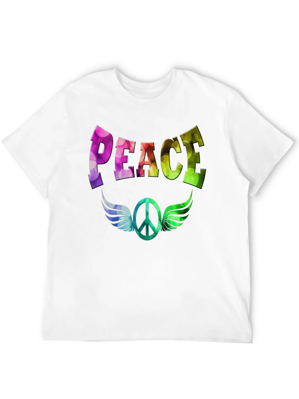 Peace Sign Wings Graphic T-Shirt - Colorful Design product image 11