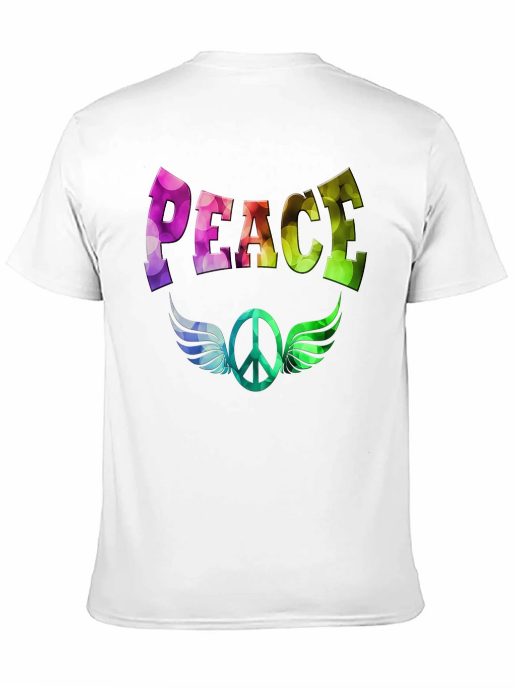 Peace Sign Wings Graphic T-Shirt - Colorful Design product image 10