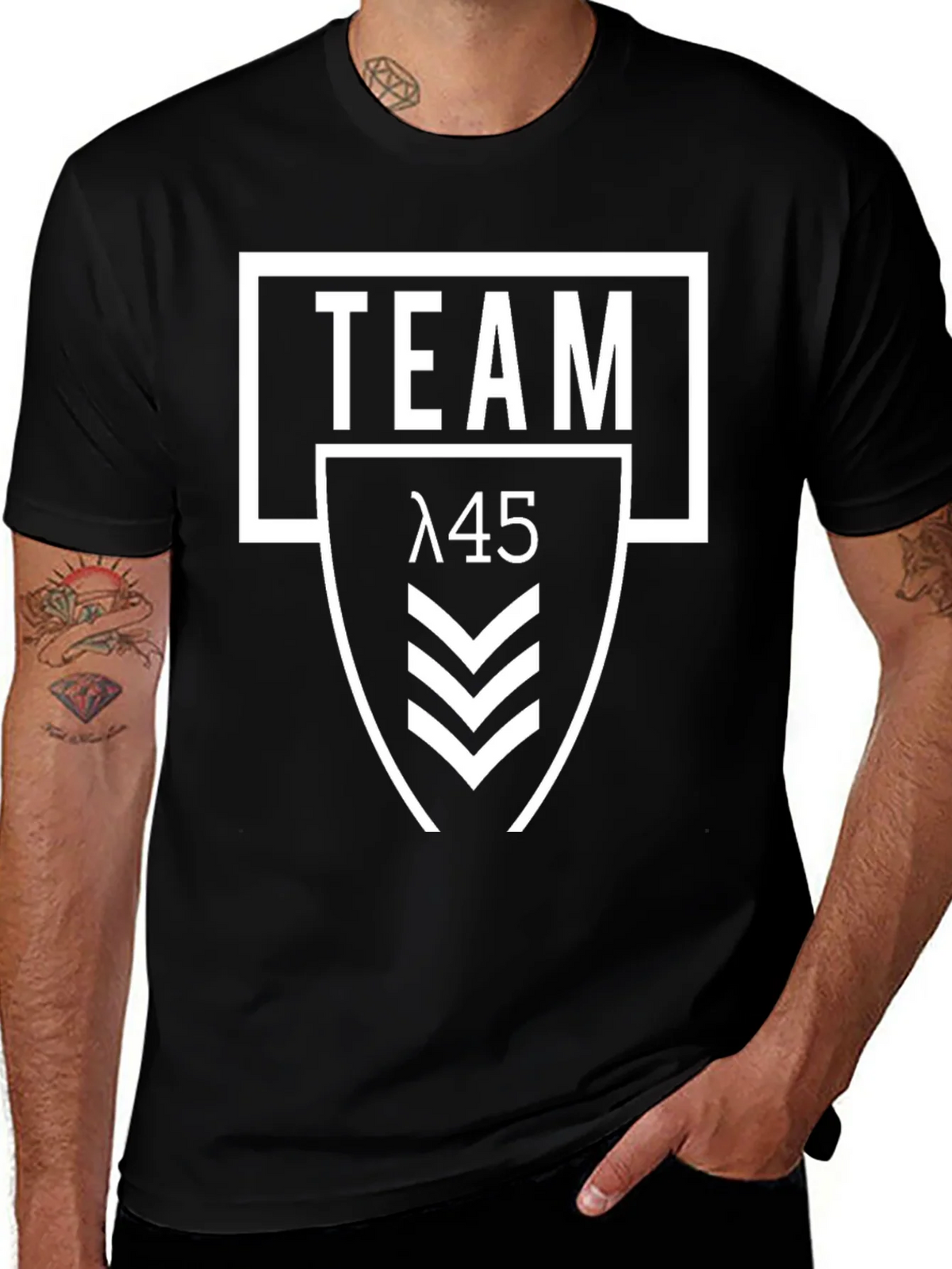Team 45 Graphic Print Black T-Shirt product image 1