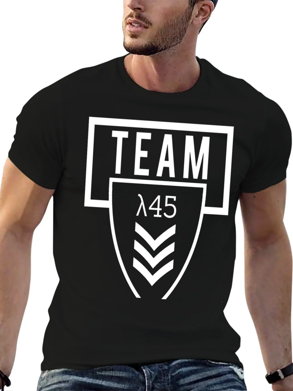 Team 45 Graphic Print Black T-Shirt product image 6