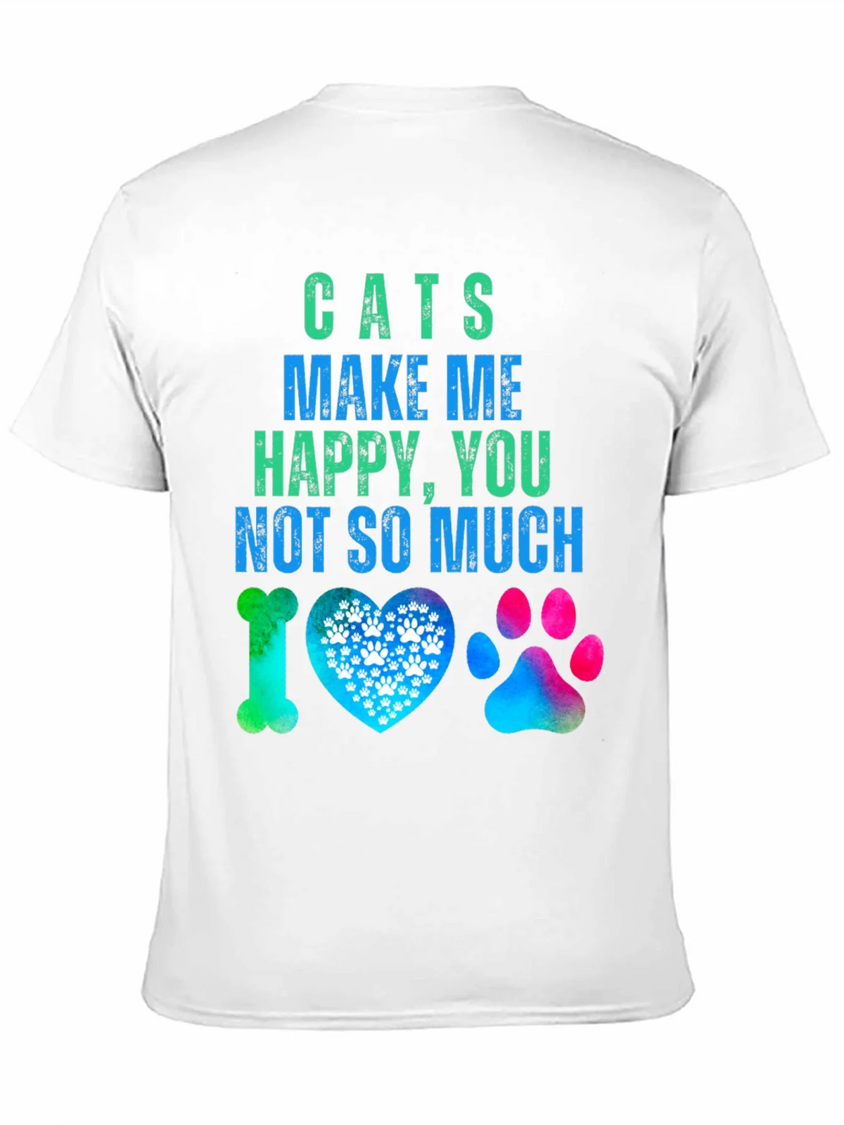 Cats Make Me Happy Graphic T-Shirt product image 10
