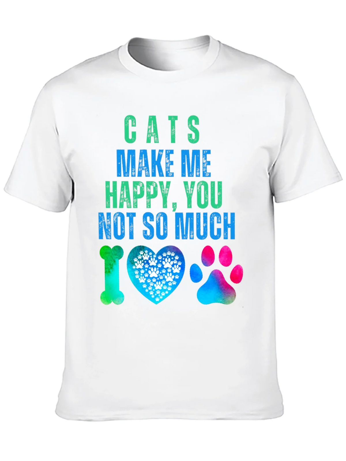 Cats Make Me Happy Graphic T-Shirt product image 9