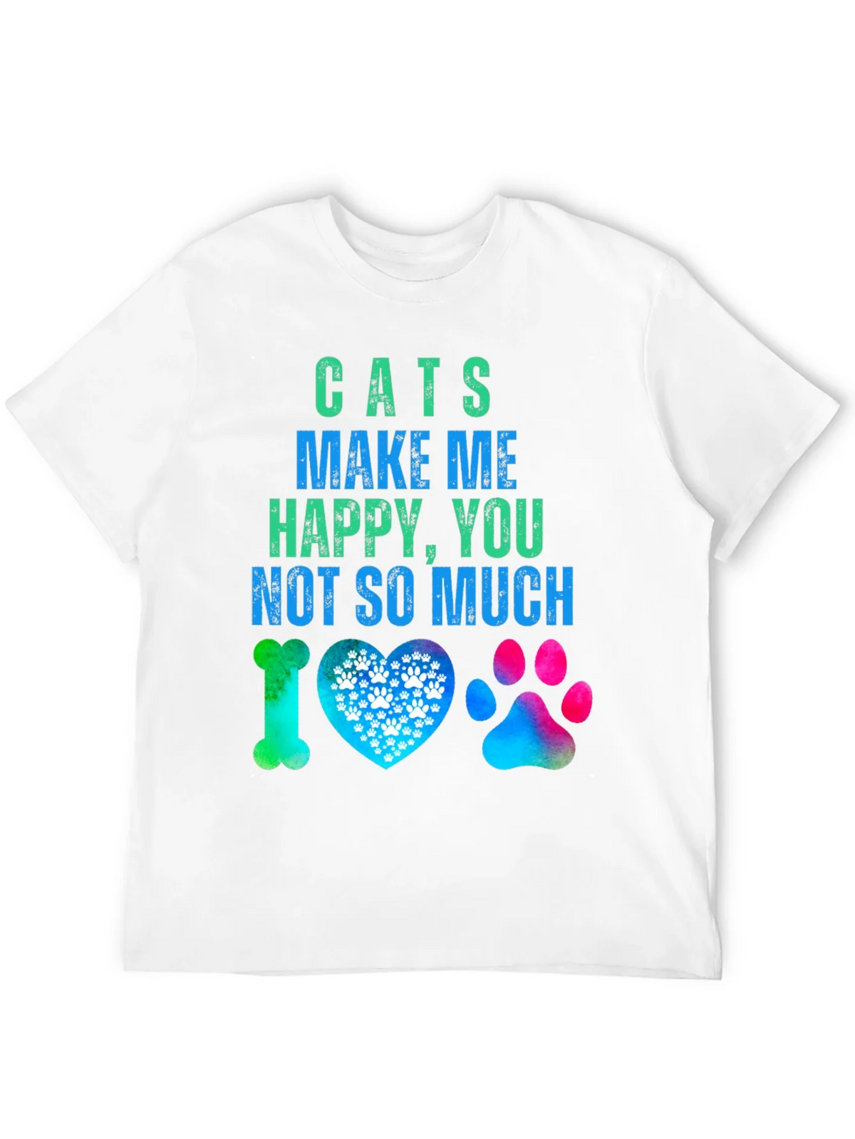 Cats Make Me Happy Graphic T-Shirt product image 11