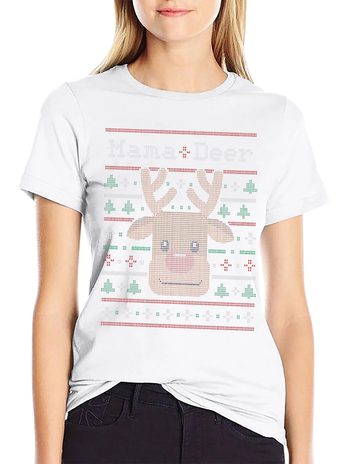 Mama Deer Ugly Christmas Sweater T-Shirt product image 8