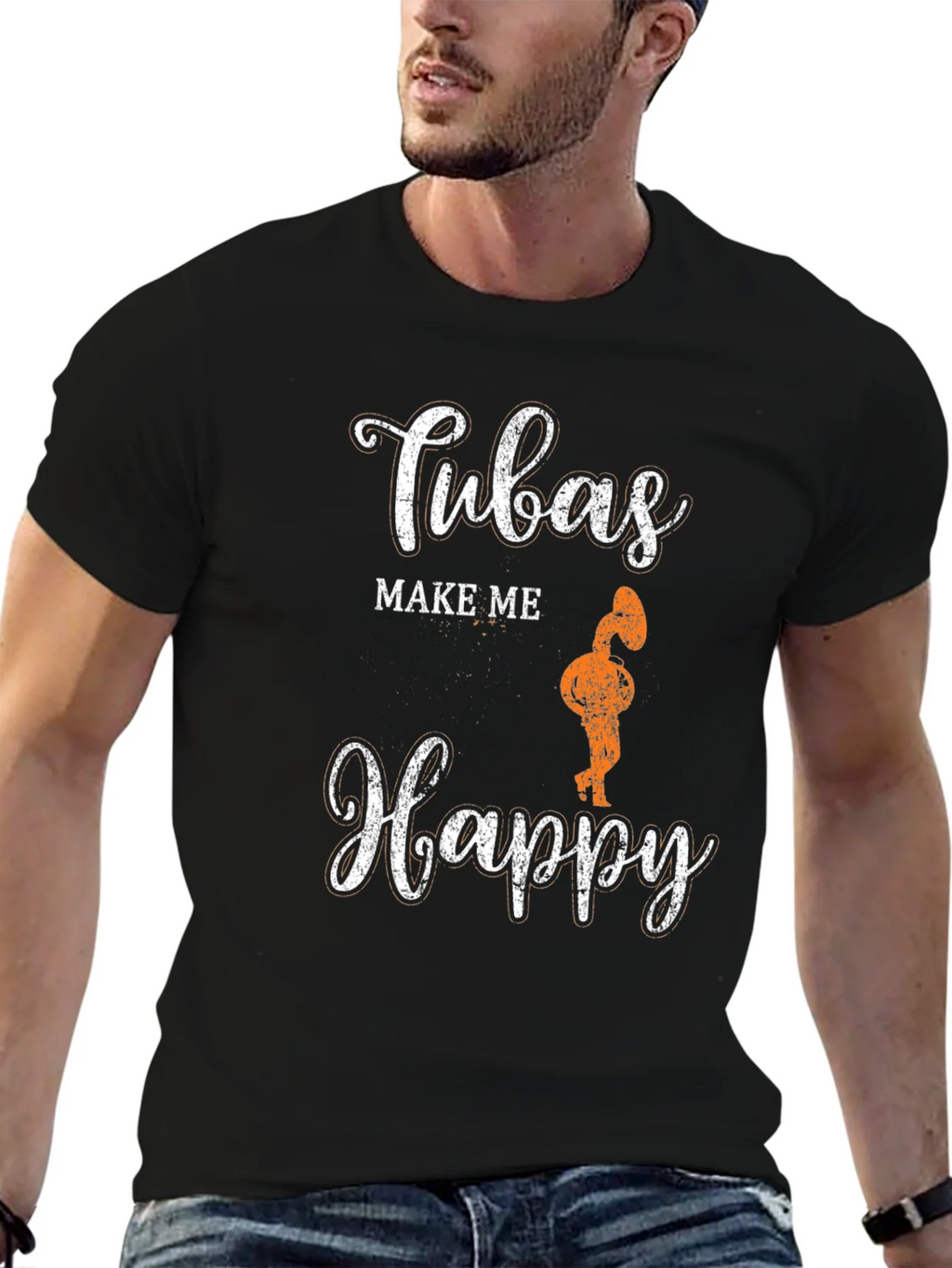 Tubas Make Me Happy Graphic Tee product image 6