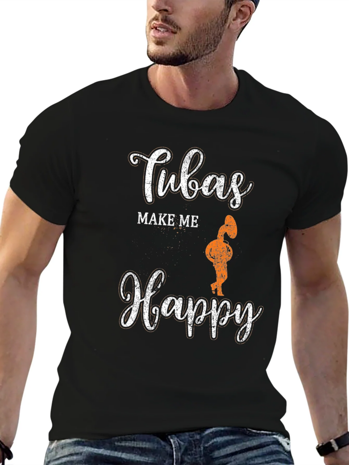 Tubas Make Me Happy Graphic Tee product image 6