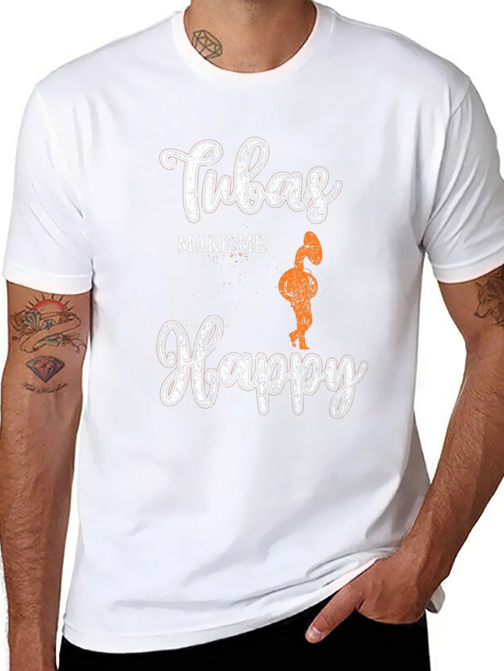 Tubas Make Me Happy Graphic Tee product image 7