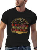 Pessimist/Optimist Funny Graphic Novelty T-Shirt product image 1