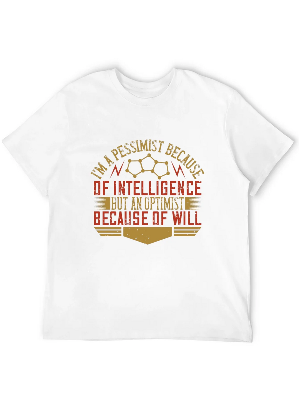 Pessimist/Optimist Funny Graphic Novelty T-Shirt product image 4