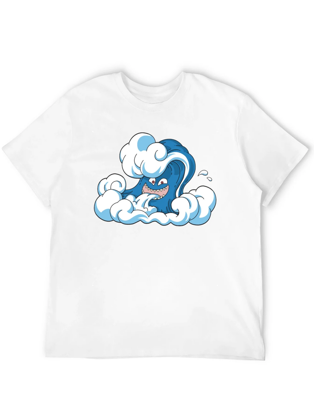 Cartoon Wave Black T-Shirt product image 11
