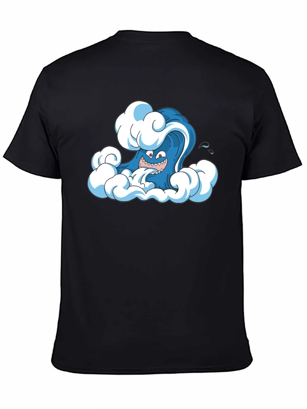 Cartoon Wave Black T-Shirt product image 4