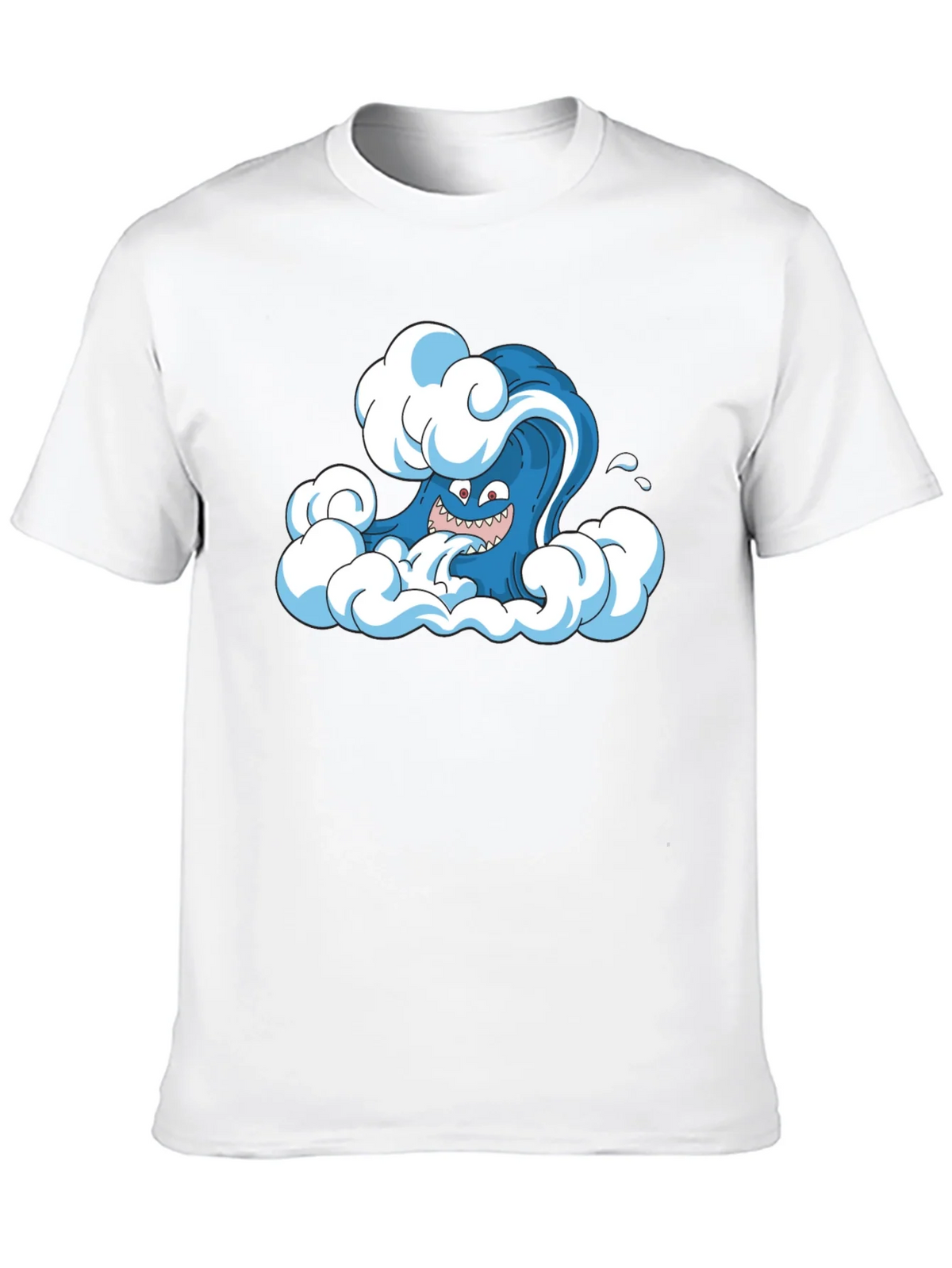 Cartoon Wave Black T-Shirt product image 9