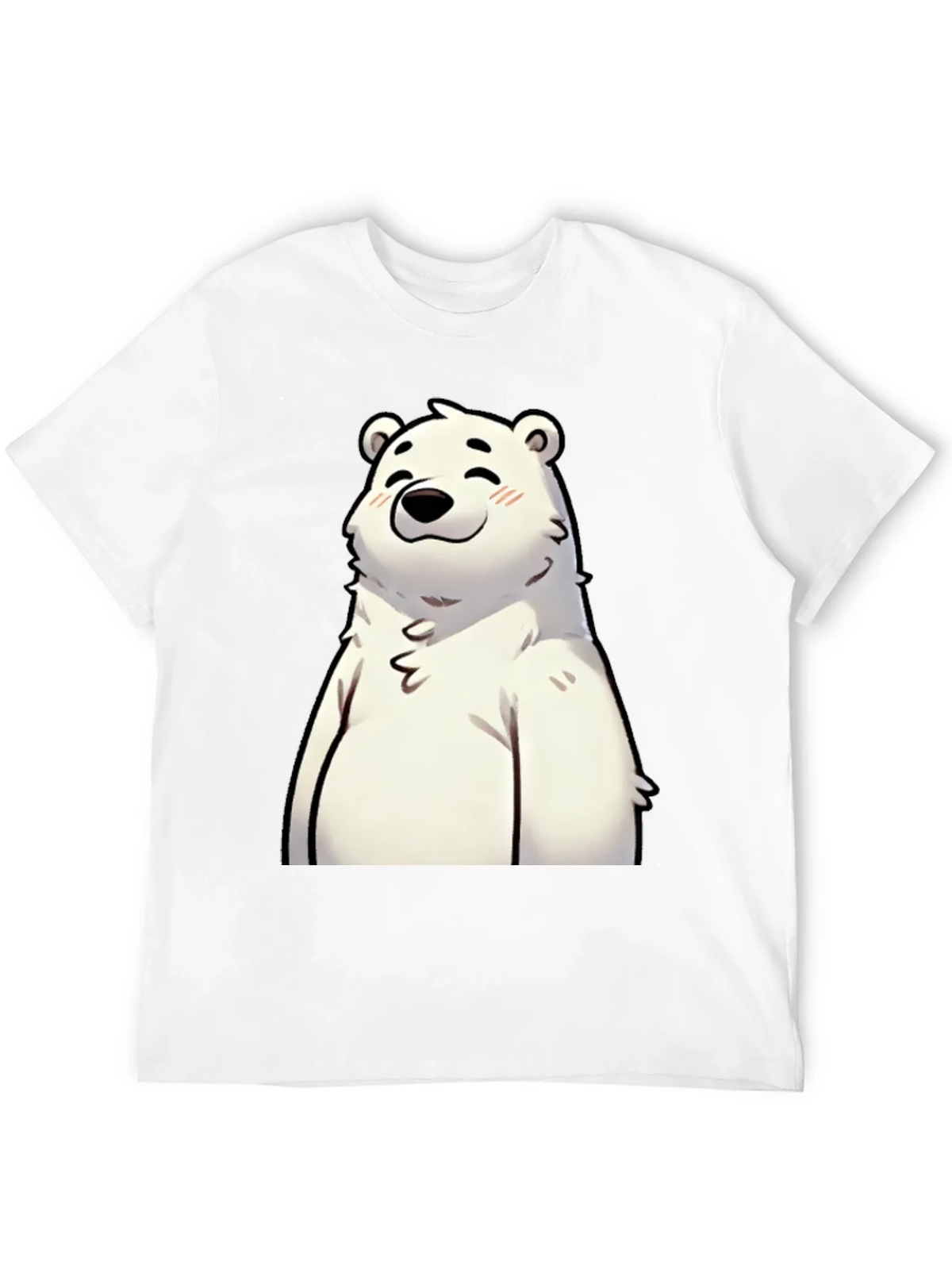 Cute Polar Bear Graphic Black T-Shirt product image 11