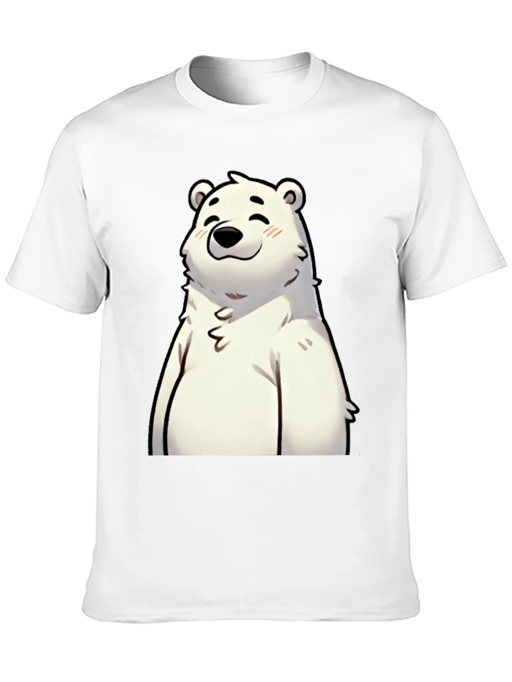 Cute Polar Bear Graphic Black T-Shirt product image 9