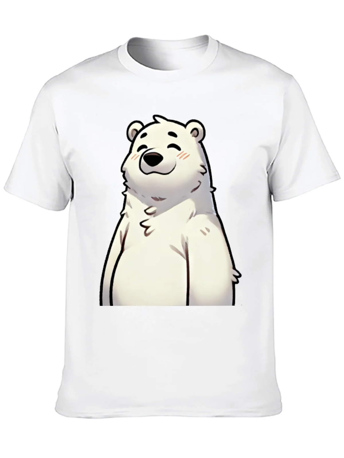 Cute Polar Bear Graphic Black T-Shirt product image 9