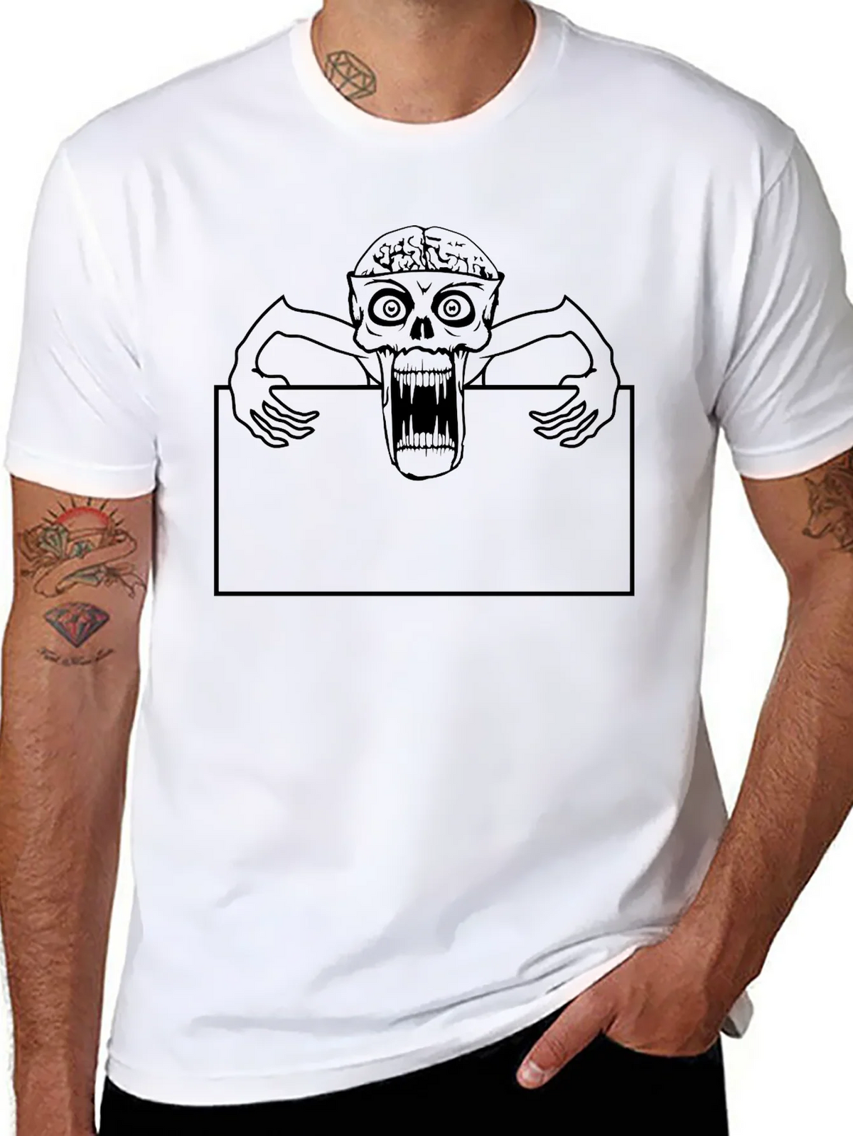 Zombie Graphic Black T-Shirt product image 7