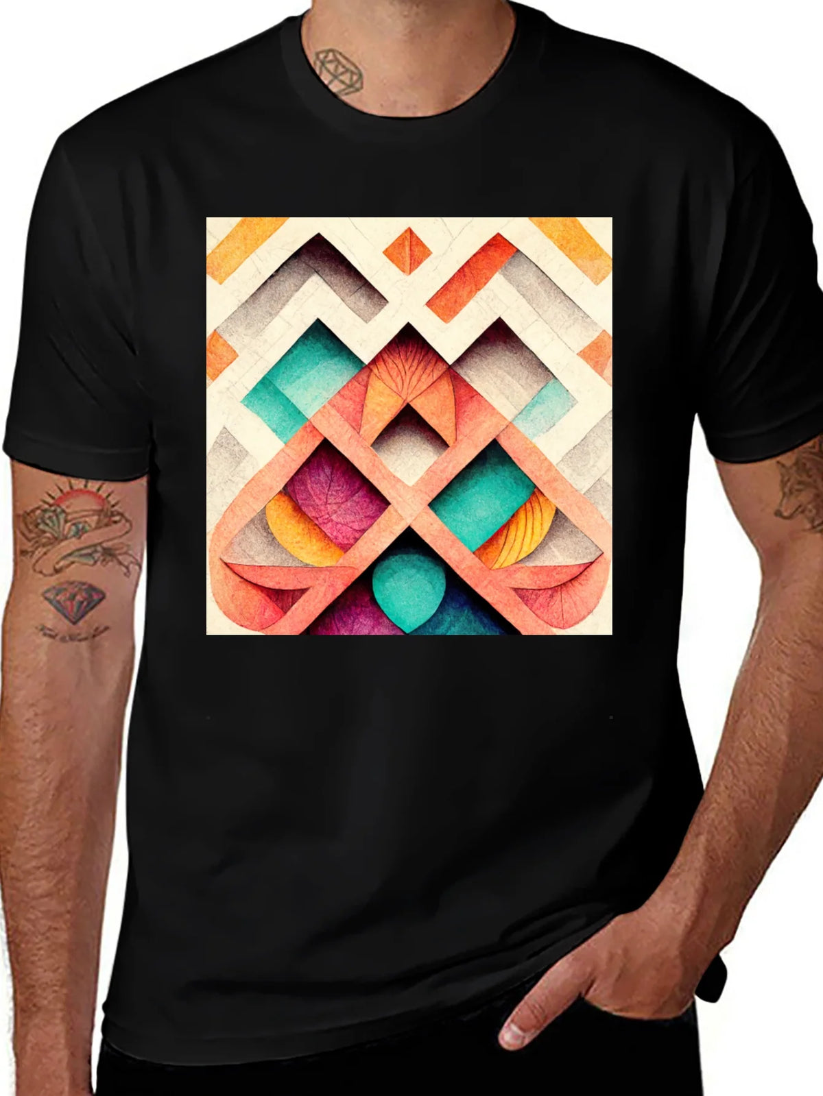 Abstract Geometric Pattern Tee product image 1