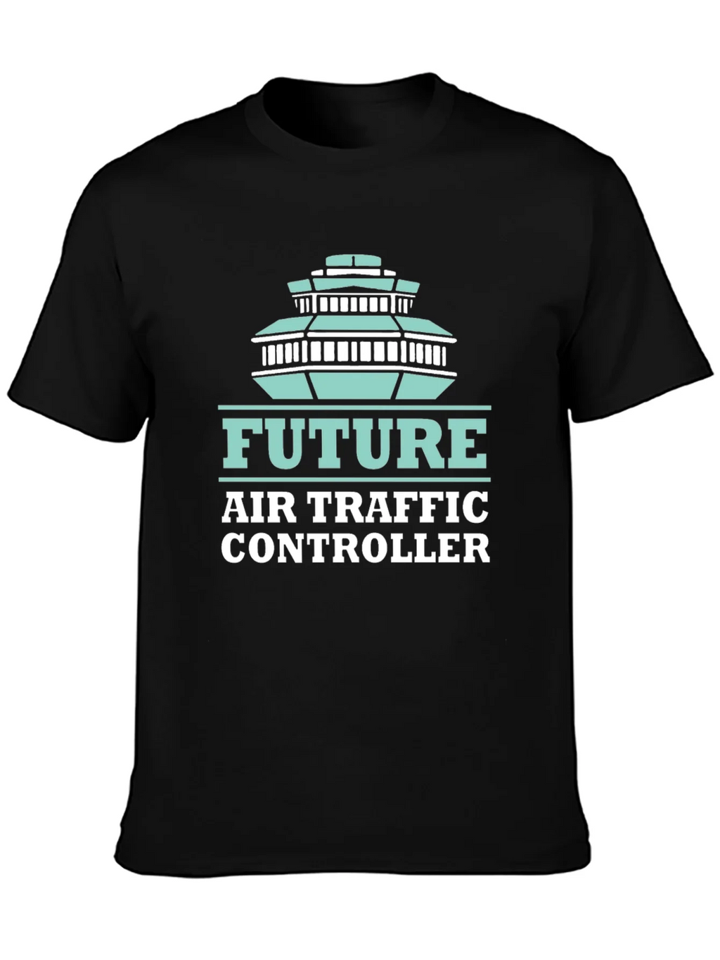 Future Air Traffic Controller Black Graphic Tee product image 3
