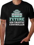 Future Air Traffic Controller Black Graphic Tee product image 1