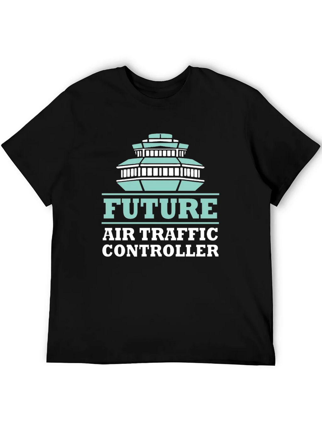 Future Air Traffic Controller Black Graphic Tee product image 5