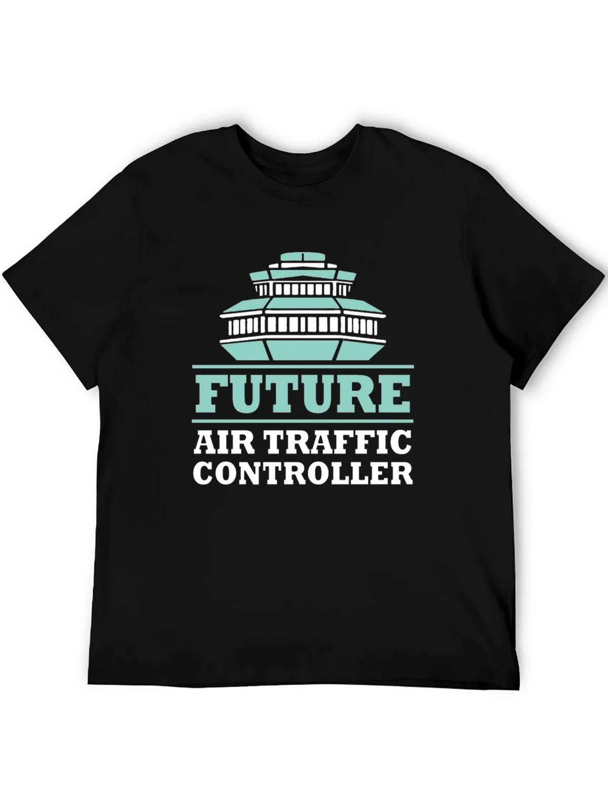 Future Air Traffic Controller Black Graphic Tee product image 5