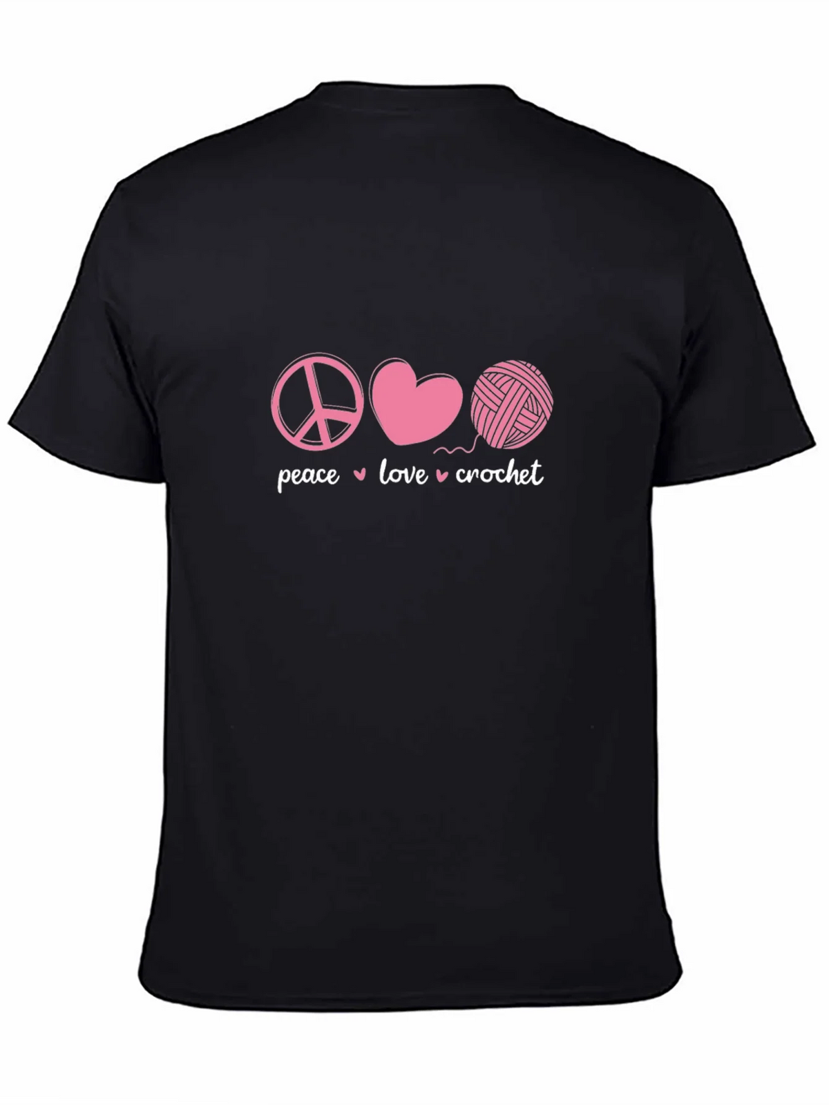 Peace Love Crochet Graphic T-Shirt product image 4