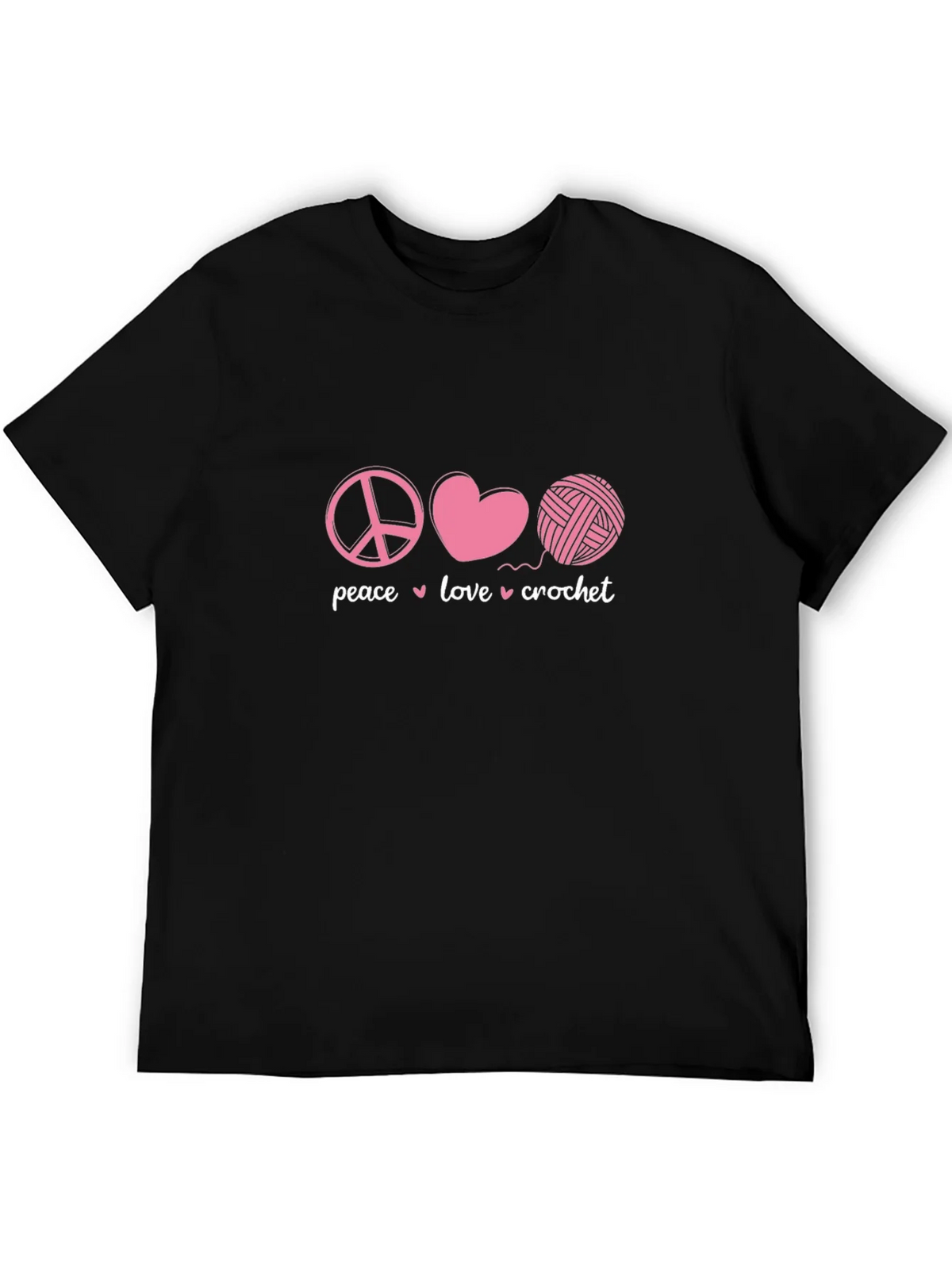 Peace Love Crochet Graphic T-Shirt product image 5
