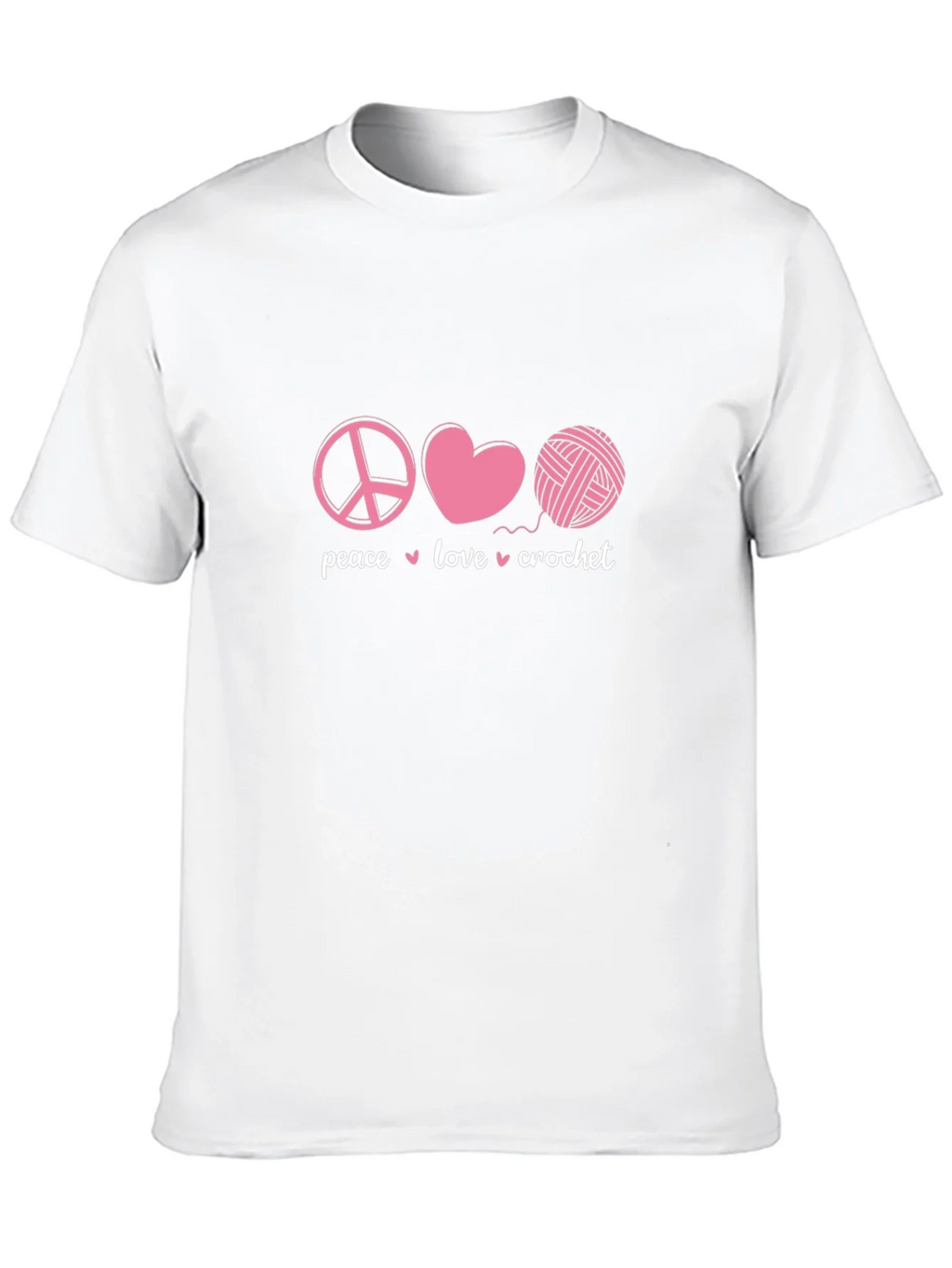 Peace Love Crochet Graphic T-Shirt product image 9