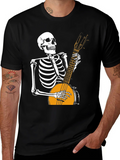 Skeleton Banjo Player Graphic T-Shirt product image 1