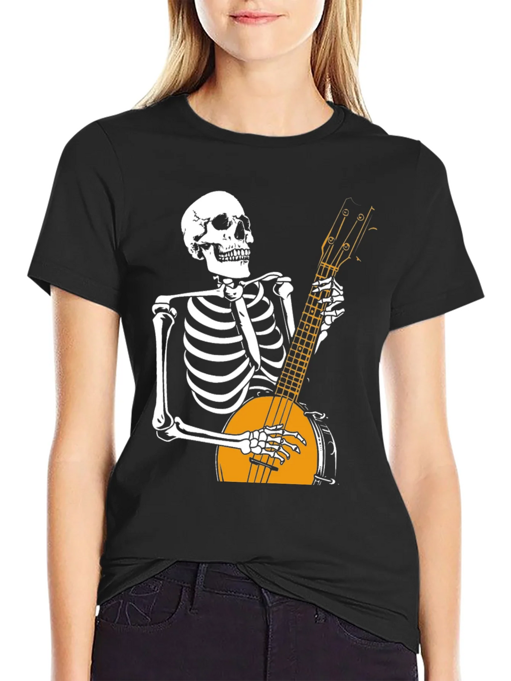 Skeleton Banjo Player Graphic T-Shirt product image 2