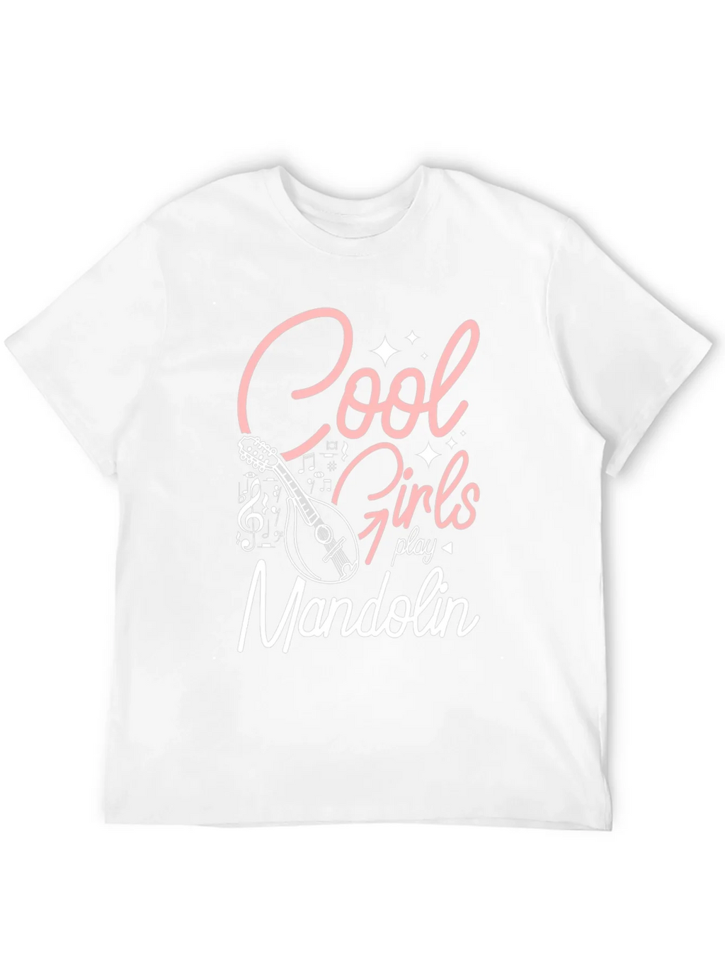 Cool Girls Play Mandolin Black Graphic Tee product image 10