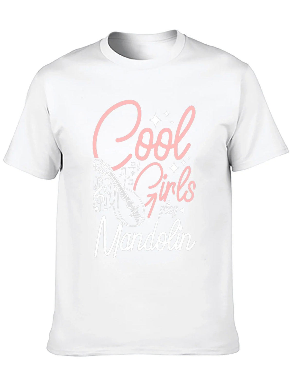 Cool Girls Play Mandolin Black Graphic Tee product image 8
