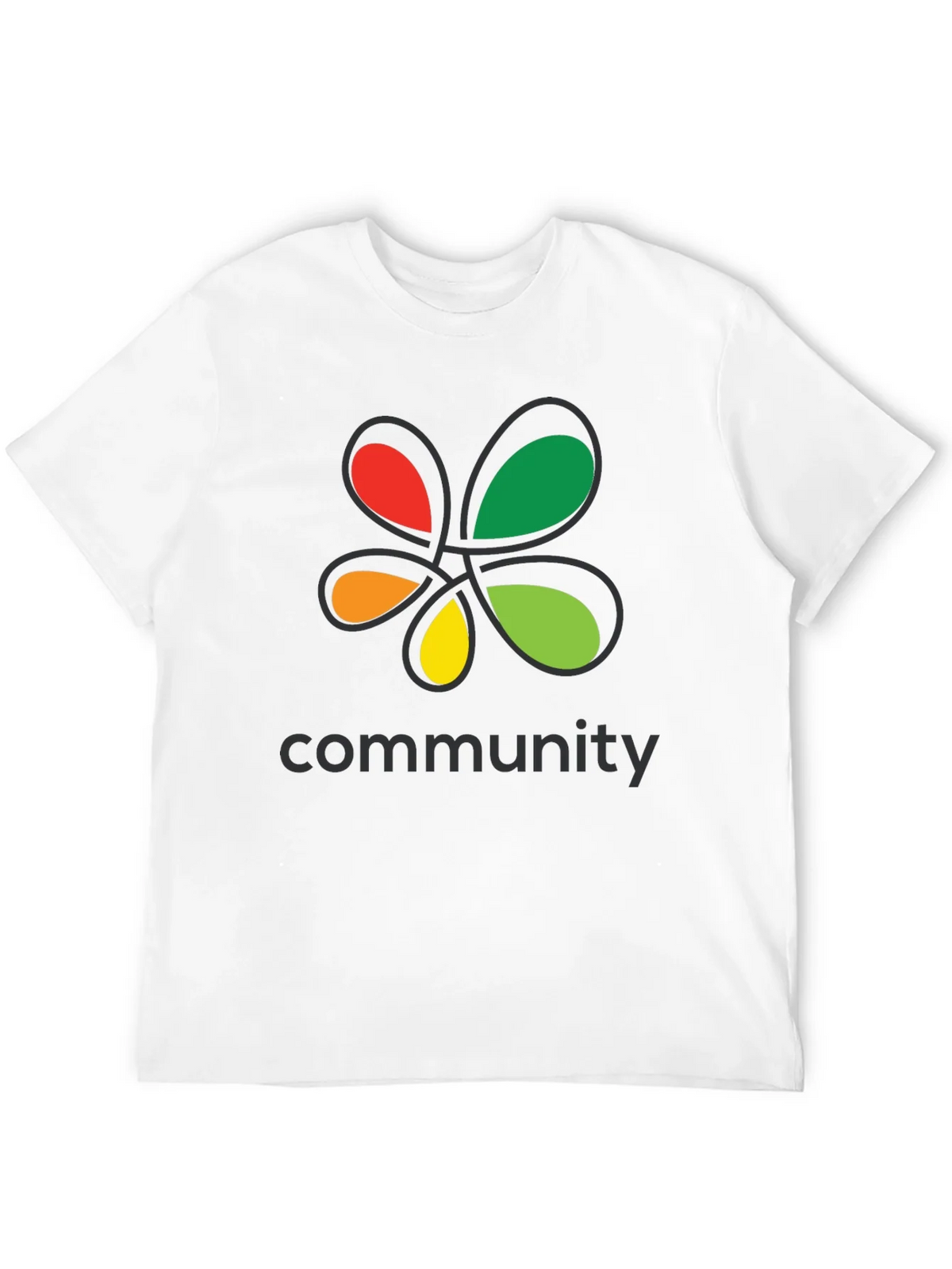 Community Black T-Shirt Colorful Floral Graphic Crew Neck product image 11