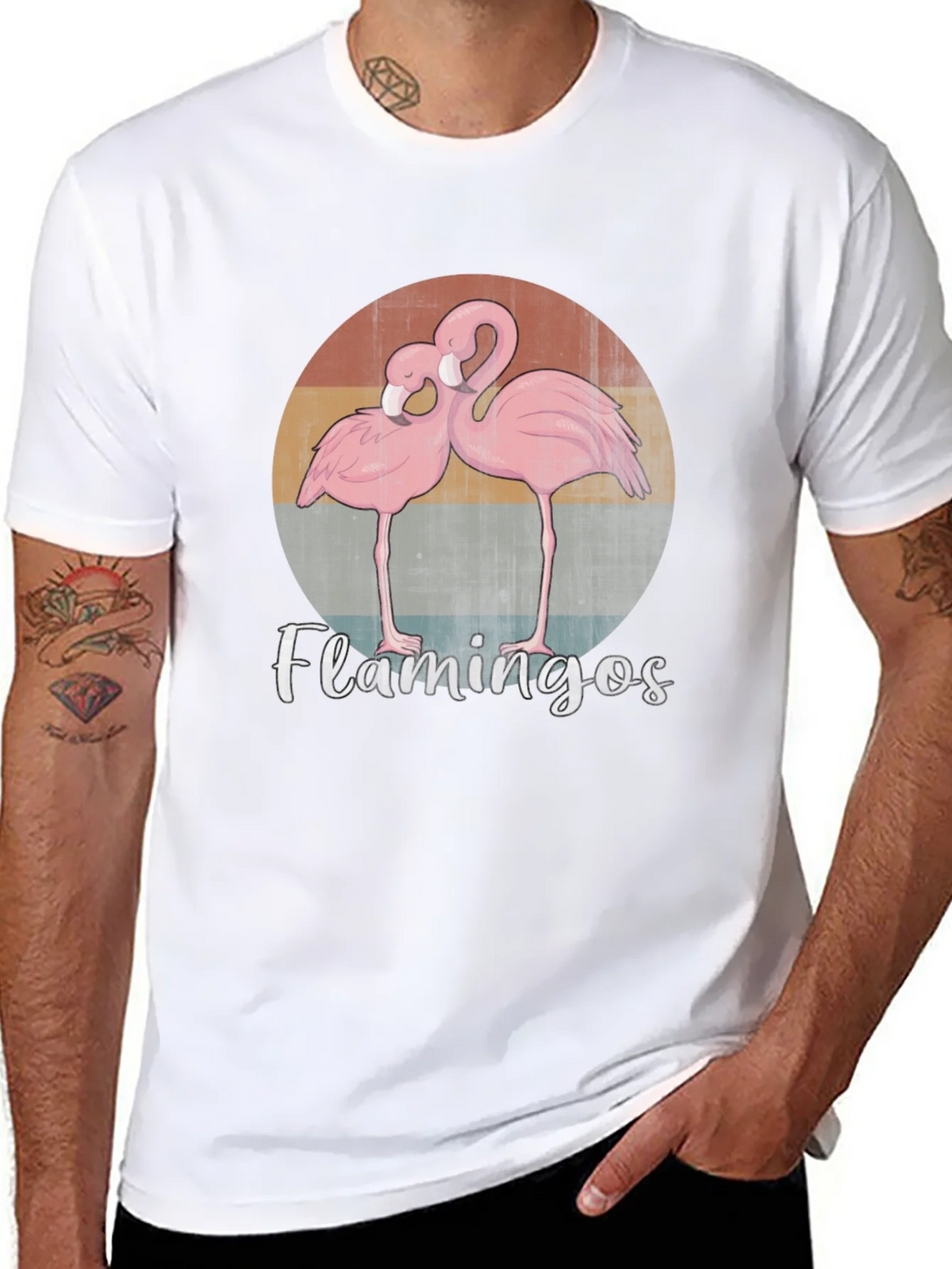 Flamingos Graphic T-Shirt Retro Design product image 1