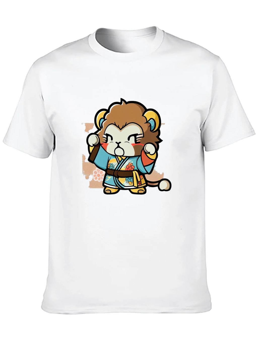Cute Lion Karate Kid Black T-Shirt product image 9