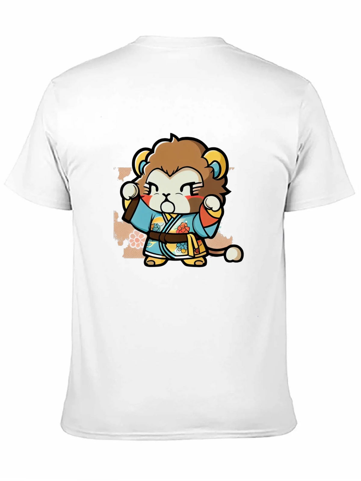 Cute Lion Karate Kid Black T-Shirt product image 10