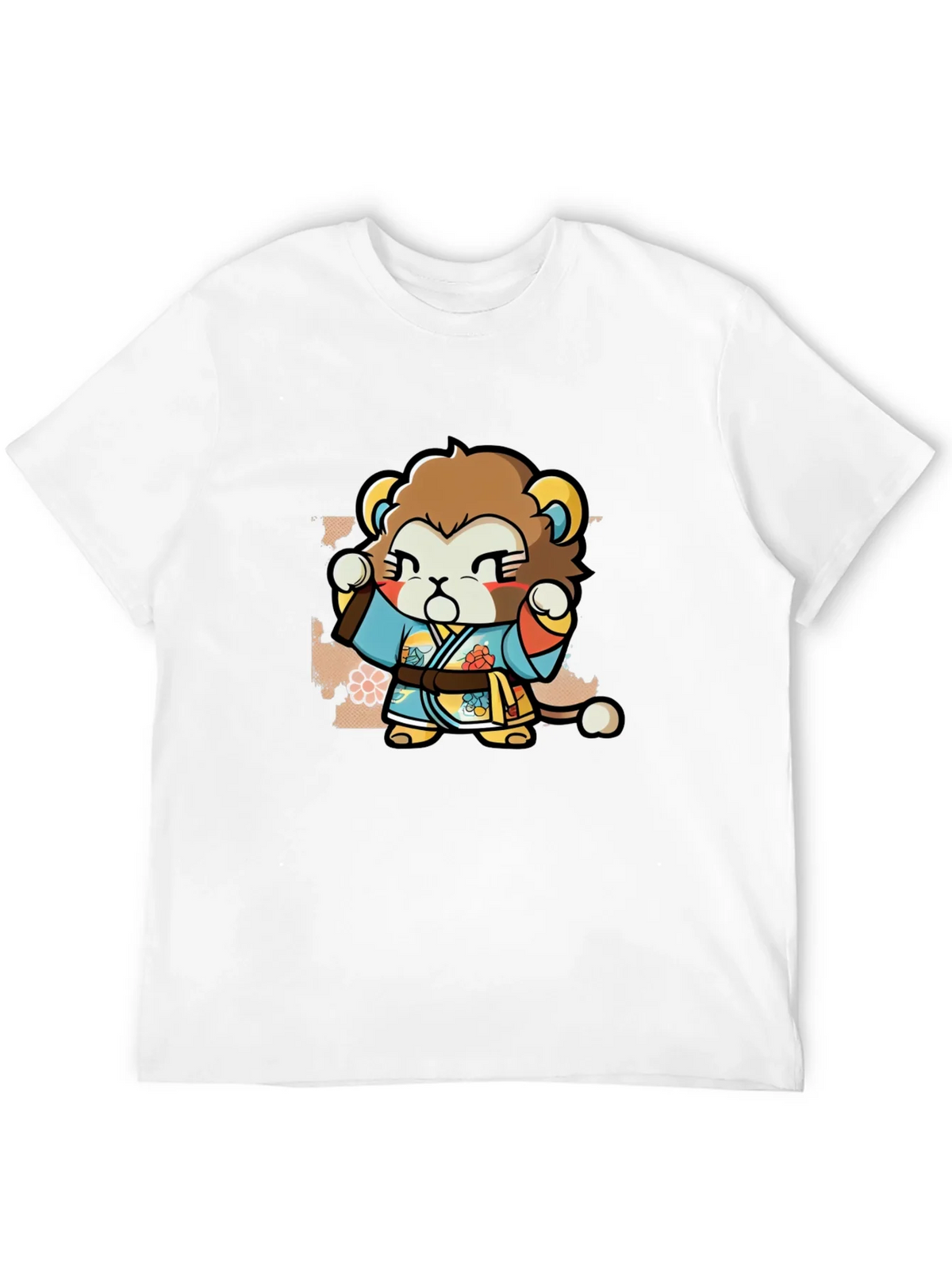 Cute Lion Karate Kid Black T-Shirt product image 11