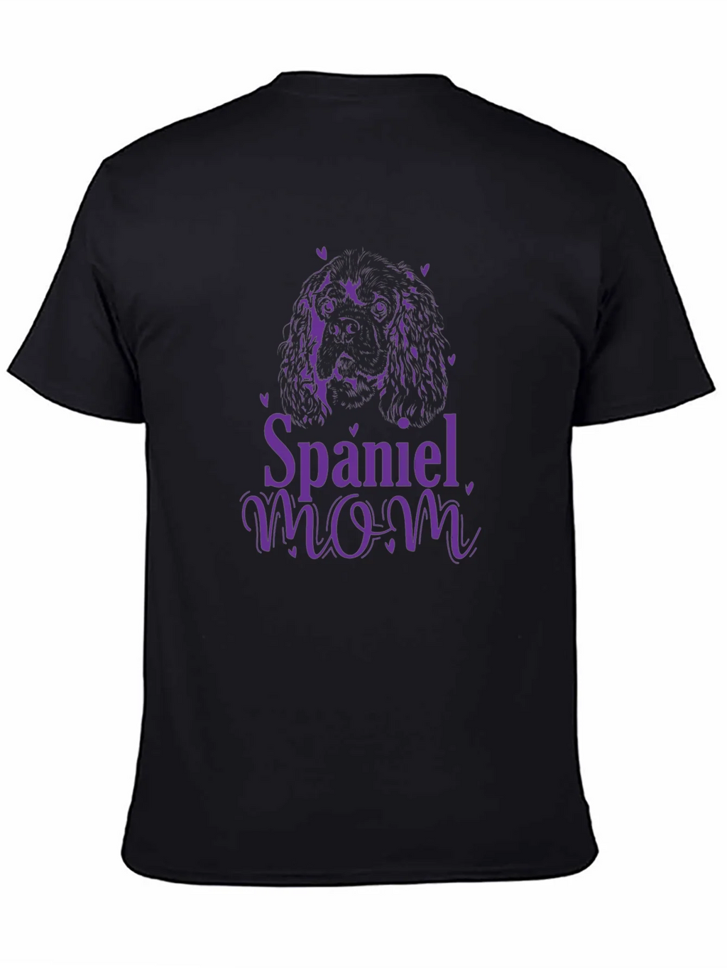 Spaniel Mom Black Graphic T-Shirt product image 4