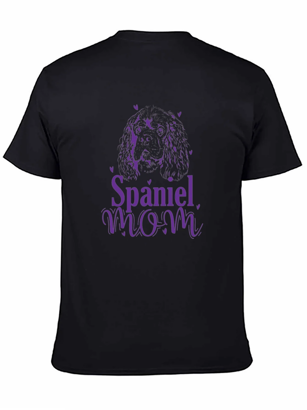 Spaniel Mom Black Graphic T-Shirt product image 4