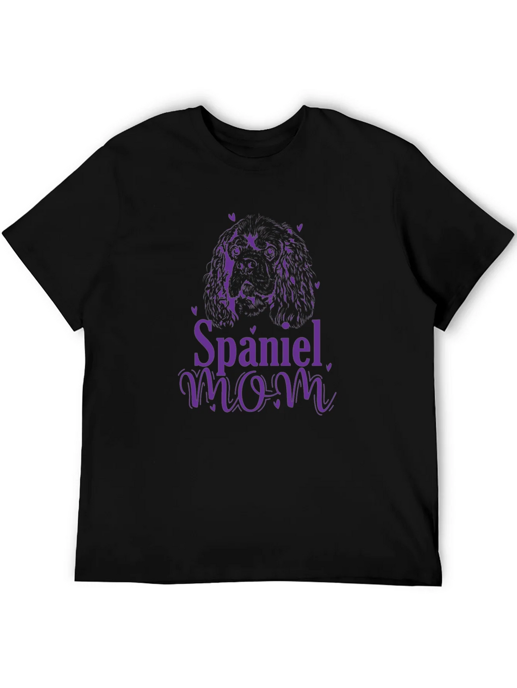 Spaniel Mom Black Graphic T-Shirt product image 5