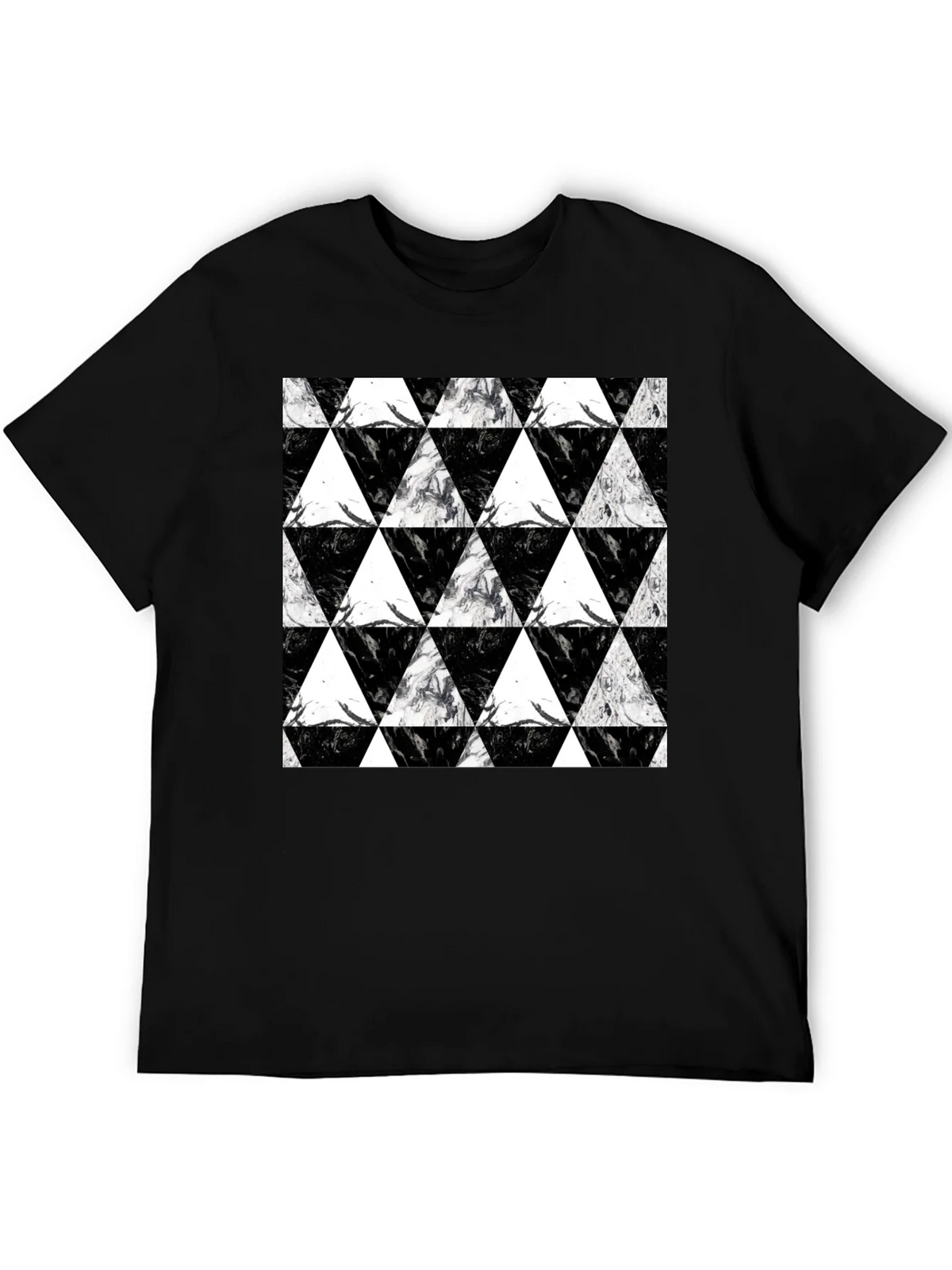 Black Triangle Pattern Graphic Tee product image 5