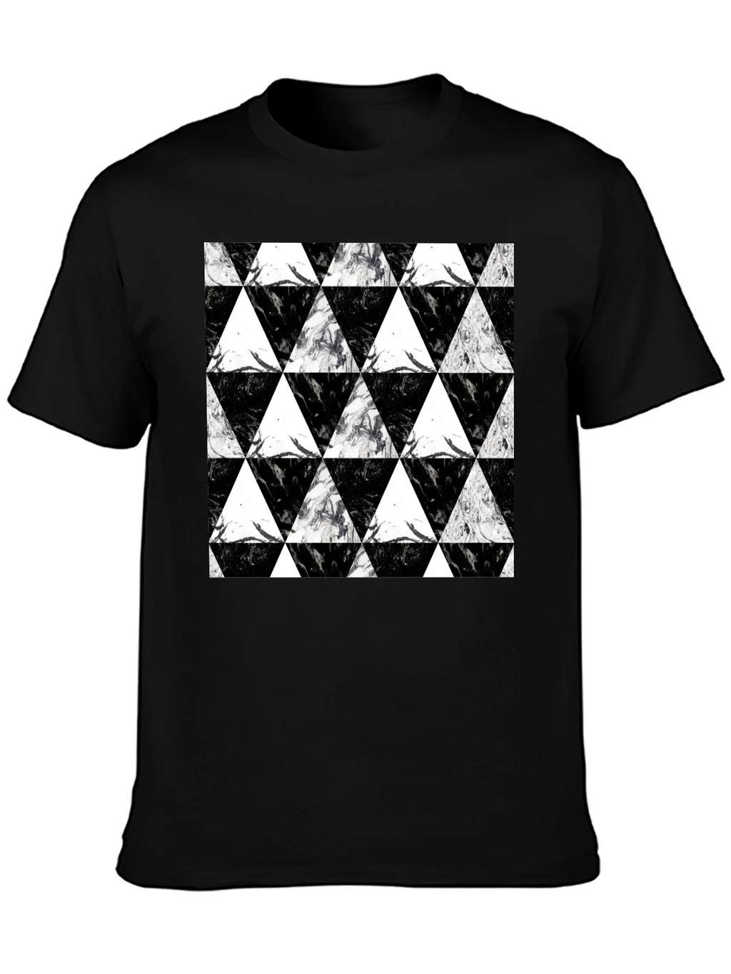 Black Triangle Pattern Graphic Tee product image 3