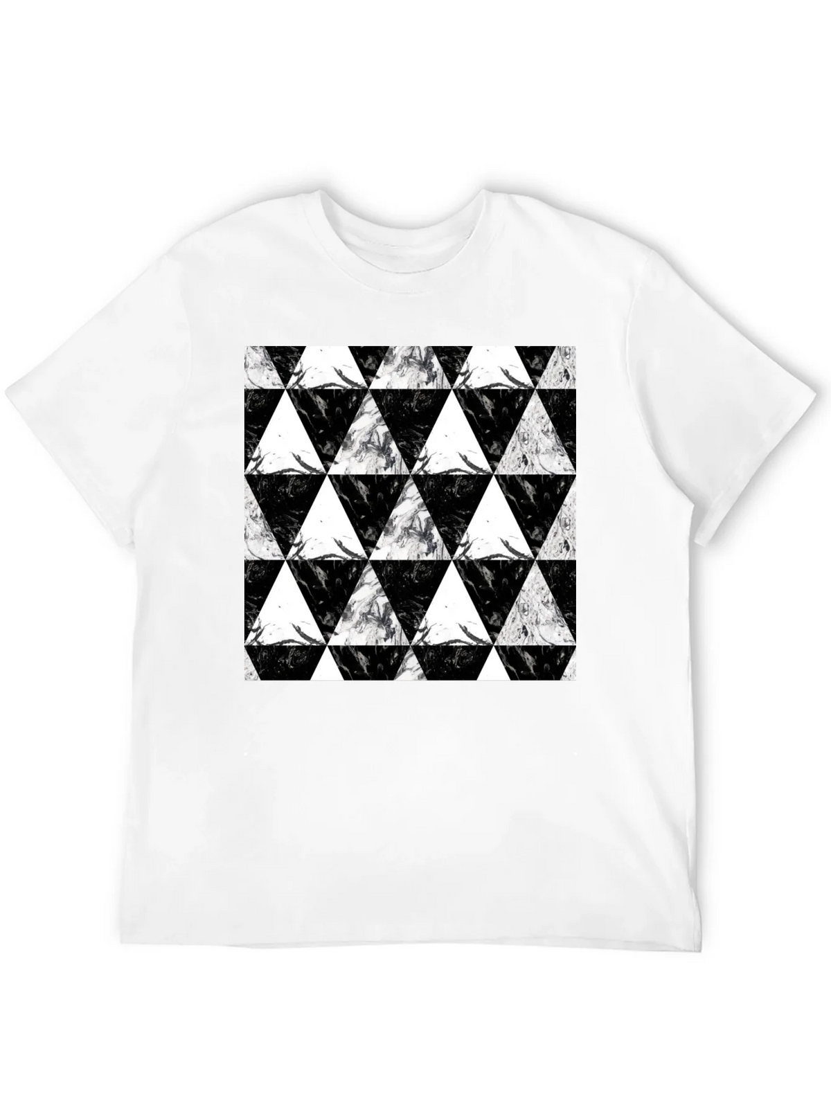 Black Triangle Pattern Graphic Tee product image 11