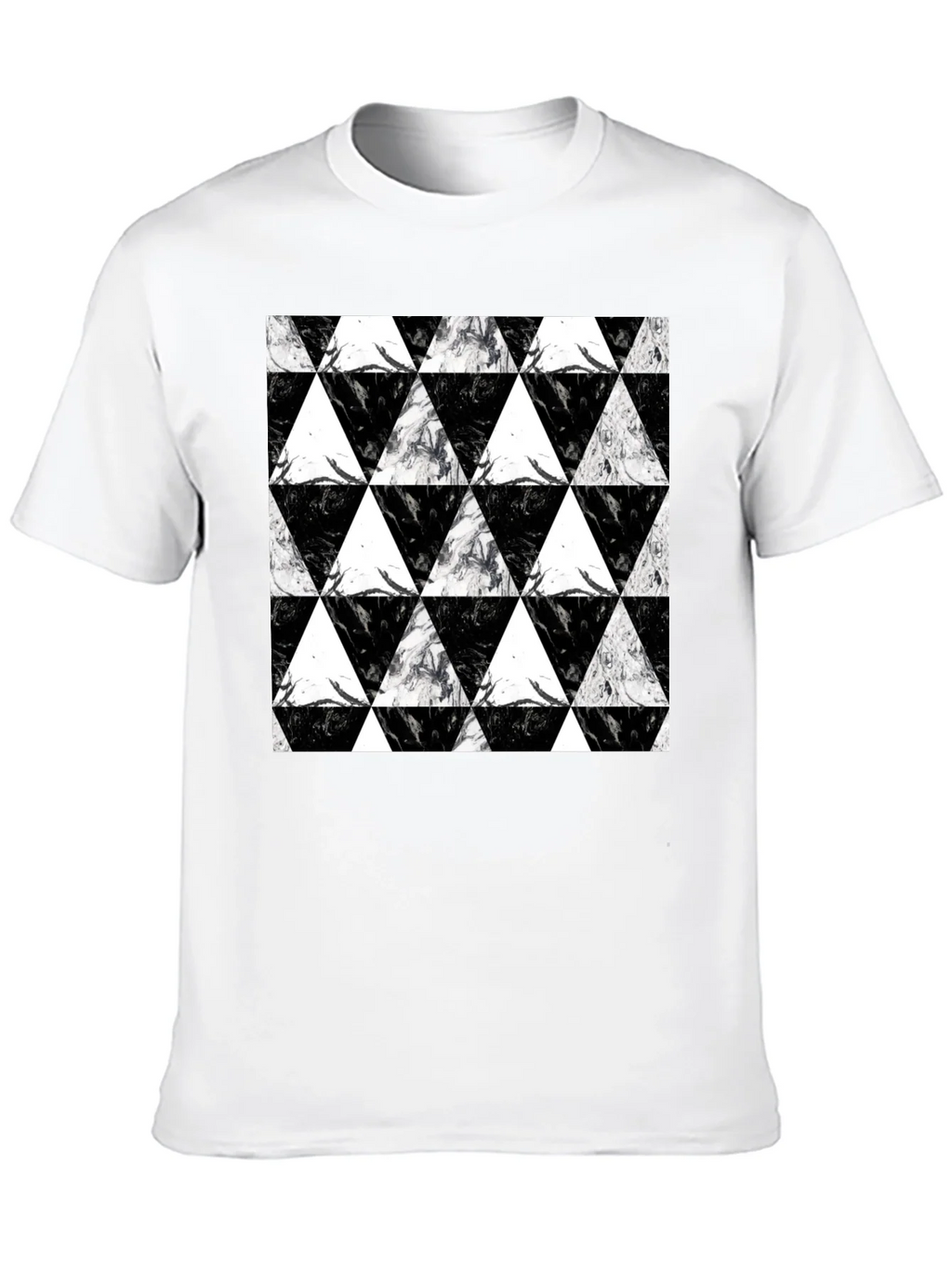 Black Triangle Pattern Graphic Tee product image 9