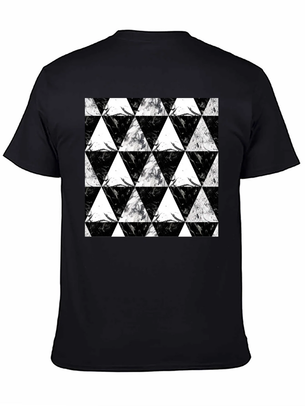 Black Triangle Pattern Graphic Tee product image 4