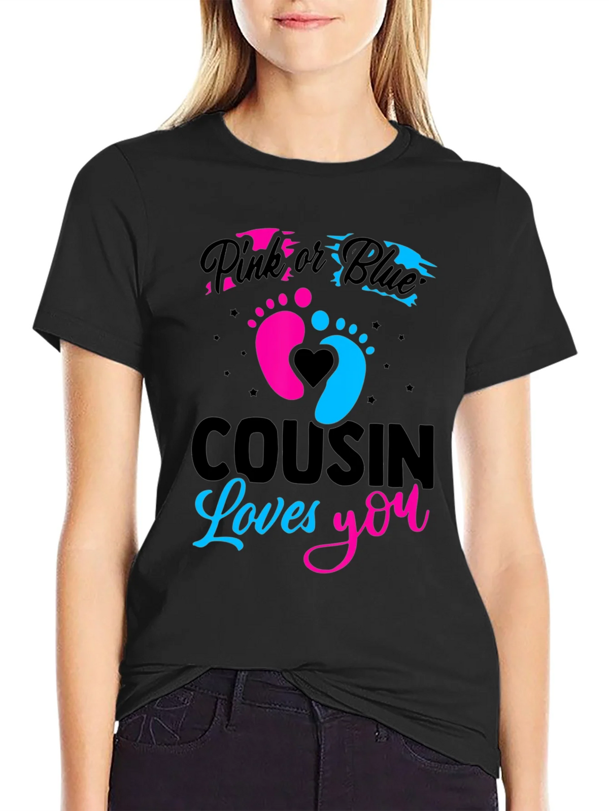 Pink or Blue Cousin Loves You T-Shirt product image 2