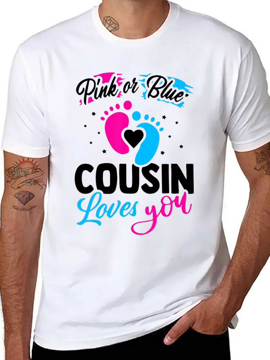 Pink or Blue Cousin Loves You T-Shirt product image 7