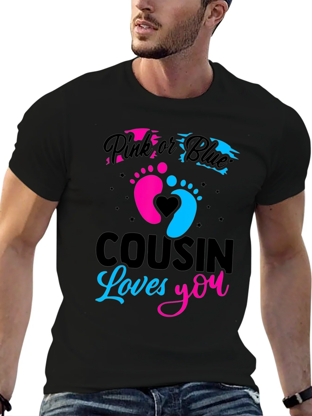 Pink or Blue Cousin Loves You T-Shirt product image 6
